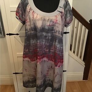 Chic Multicolor Short Sleeve Dress